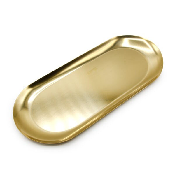 Tavă metalică ovală/Gold