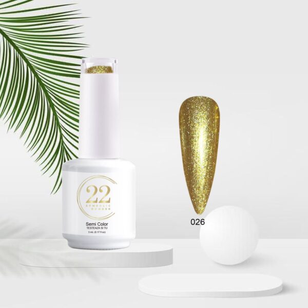 Oja semipermanenta Golden Glam 5ml(Tpo Free)