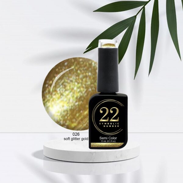 Oja semipermanenta Soft Glitter Gold/15ml
