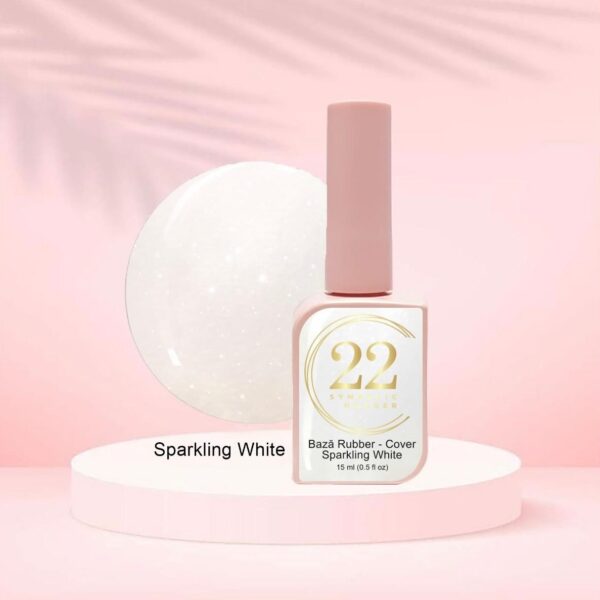 Baza Rubber Base Coat Sparkling White/15ml